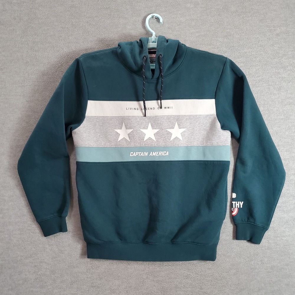 Marvel Men Sweatshirt XL Green Octave Graphic Fleece Pullover